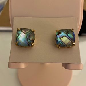 Kate Spade Small Square Studs in Abalone